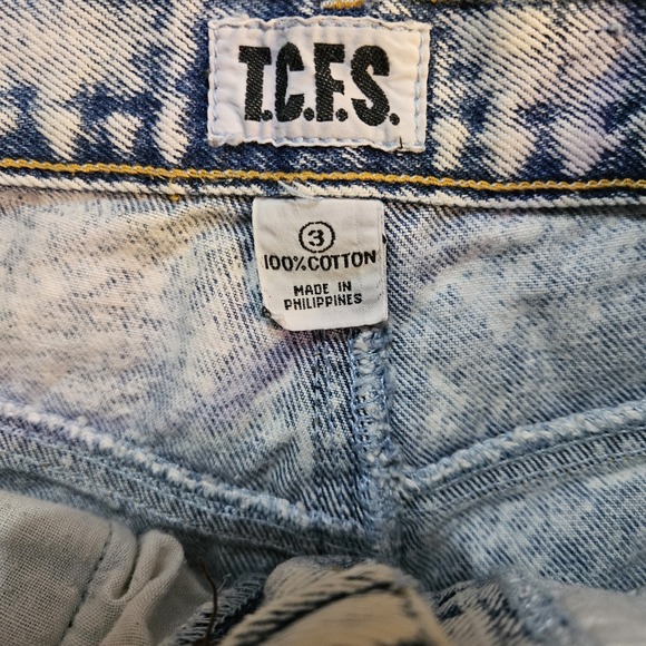 TCFS Too Cool for School Vintage Jeans White Wash Ankle Zipper Juniors Size 3 - Picture 4 of 8